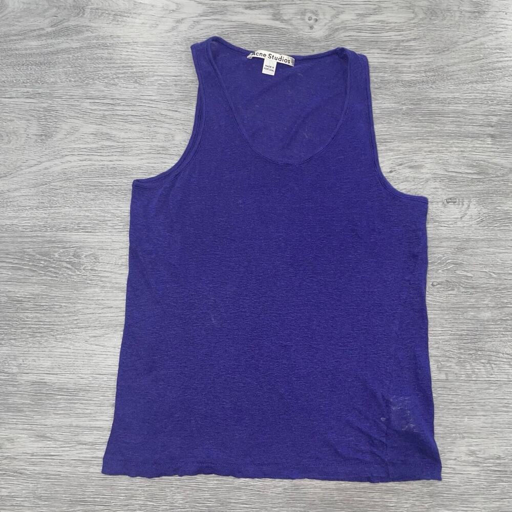 Acne Studios Zaar Linen Tank Women’s Medium Scoop Neck Relaxed Slouchy Gauzy